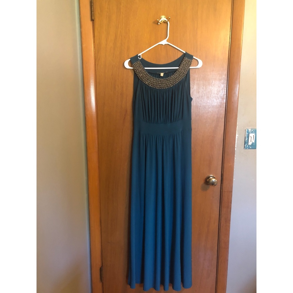 Floor Length Turquoise Dress
